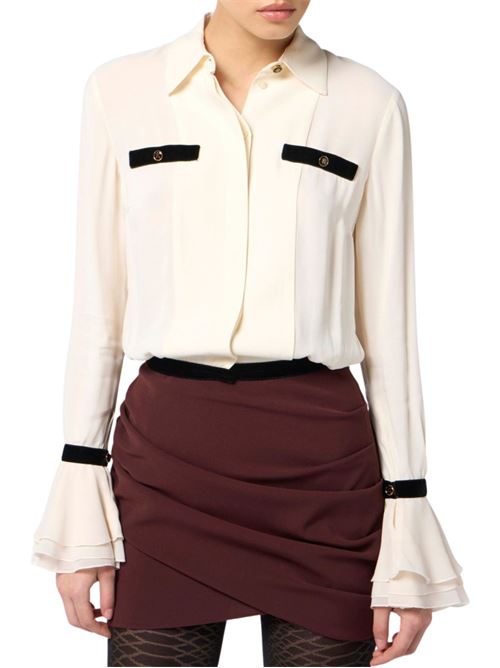 Camicia panna in viscosa Elisabetta Franchi | CA13157E2EF1